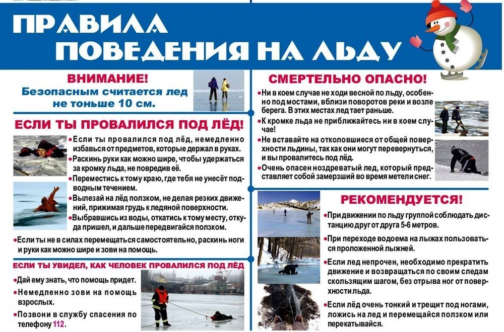 Правила поведения в зимний период!!!.
